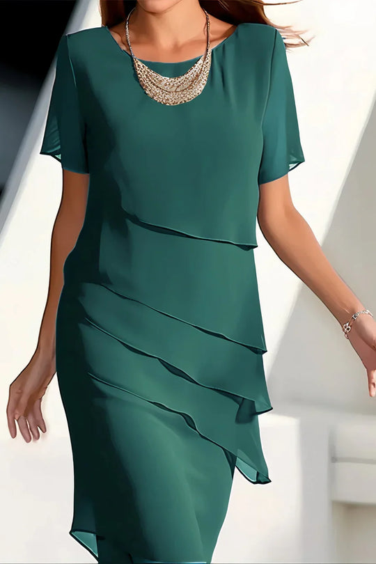 R&B - Gefaltetes Chiffonkleid - Hohe Qualität