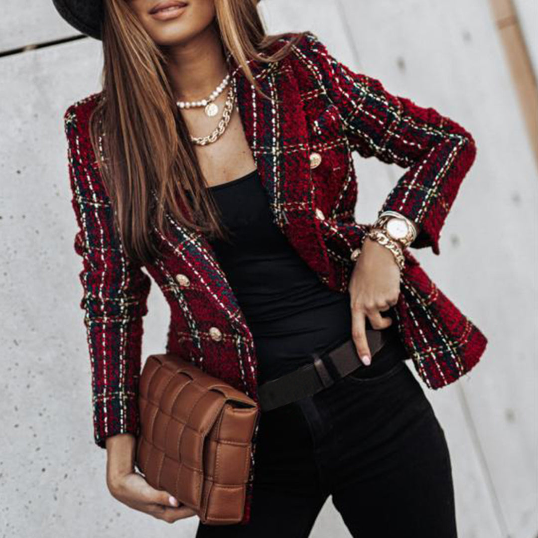 R&B | Tweed Blazer mit Knöpfen Klassischer Schnitt Zeitlose Eleganz