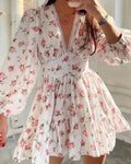 R&B | Blumiges Sommerkleid mit Langen Ärmeln für Damen