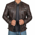 R&B | Robuste Motorradjacke für Herren mit Reißverschlusstaschen