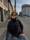 R&B | Jacke Wollmischung Oversized Fit Stehkragen Doppelreihige Knöpfe