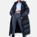 R&B | Pufferjacke Übergröße Passform Vollständig Steppung mit Kapuze