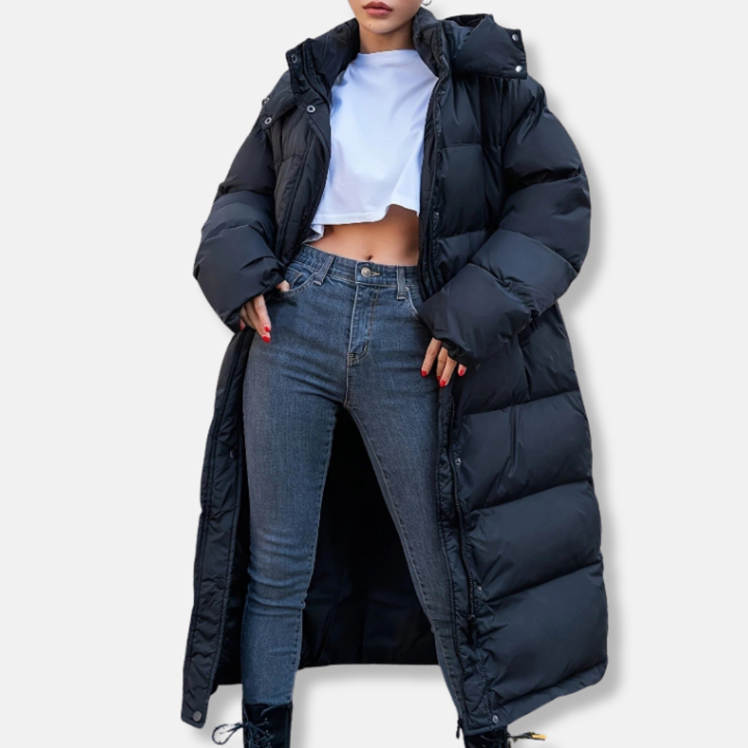 R&B | Pufferjacke Übergröße Passform Vollständig Steppung mit Kapuze