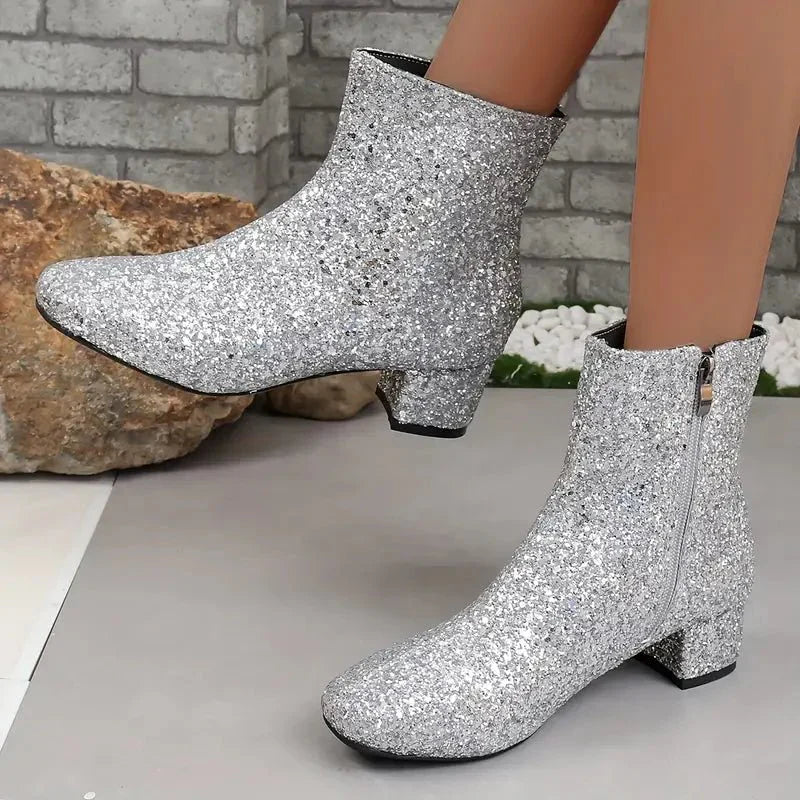 Pailletten-Party-Stiefel R&B