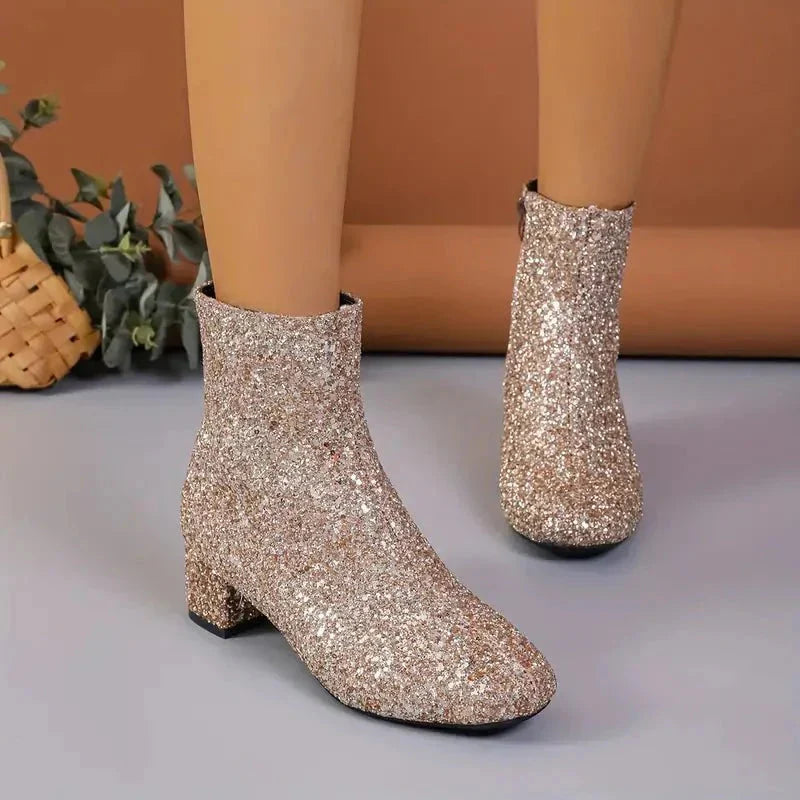 Pailletten-Party-Stiefel R&B