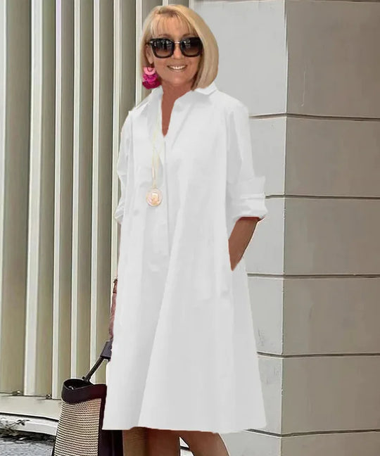 R&B | Elegantes Mittelanges Kleid für Damen - Stilvolles Midi Kleid