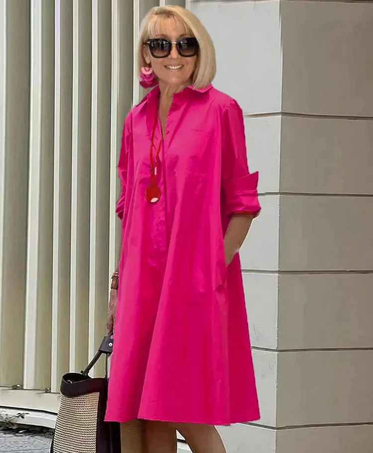 R&B | Elegantes Mittelanges Kleid für Damen - Stilvolles Midi Kleid