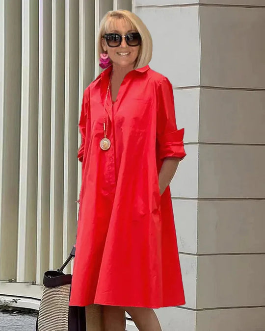 R&B | Elegantes Mittelanges Kleid für Damen - Stilvolles Midi Kleid