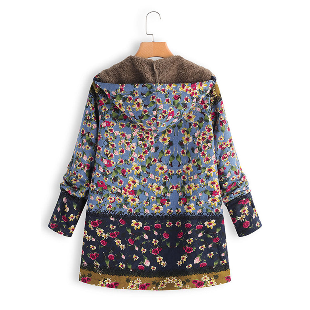 R&B | Langer Damen Teddy Mantel mit Kapuze