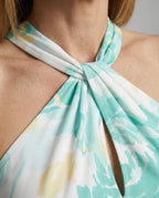 Damen Neckholder Wickelkleid aus Chiffon