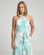 Damen Neckholder Wickelkleid aus Chiffon