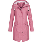 R&B | Wasserdichte Lange Damenjacke mit Kapuze