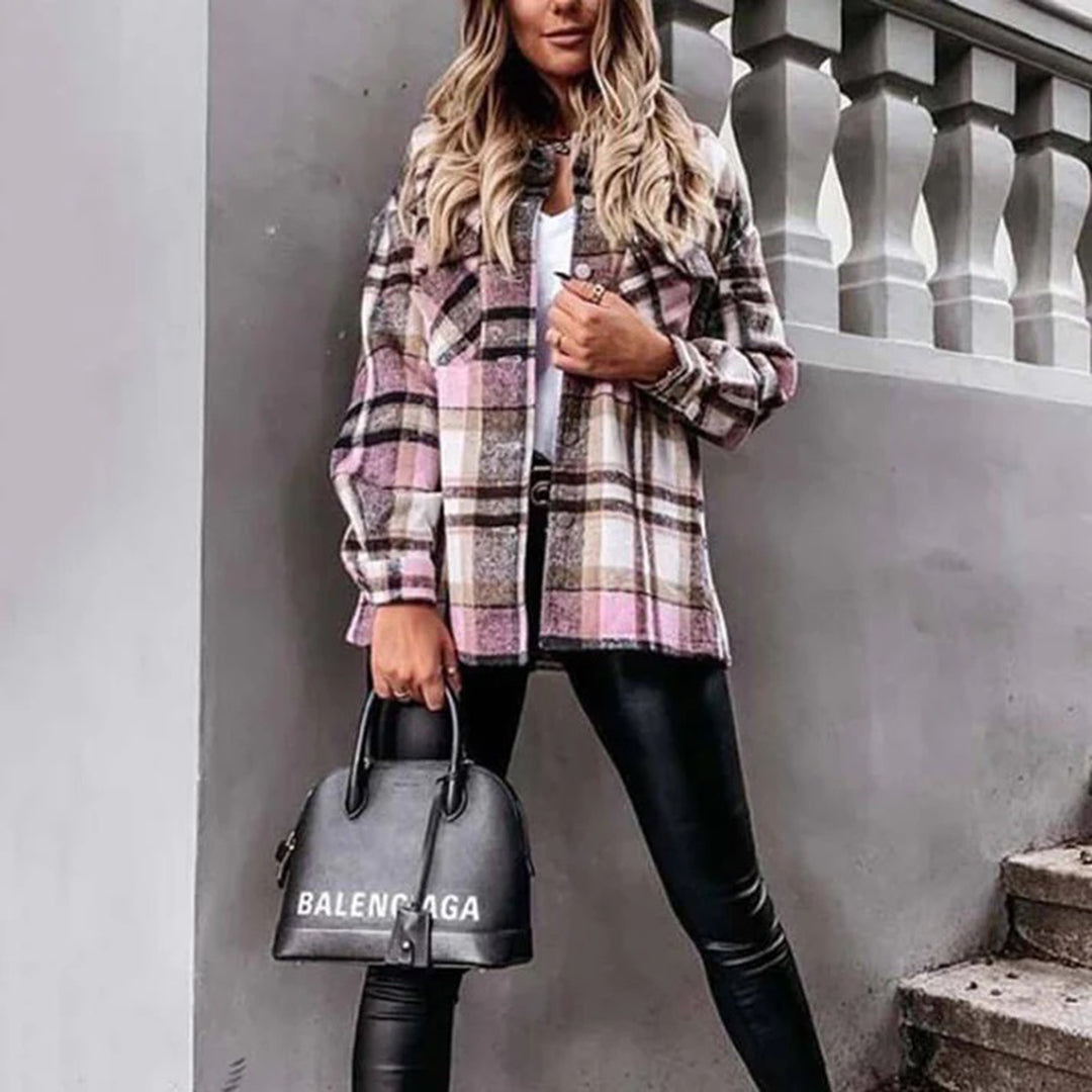 R&B | Warme karierte Herbstjacke