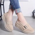 Plattform Slipper, Rutschfest, Schnallenriemen, Wildlederschuhe, Damenschuhe R&B
