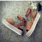 R&B | Sandalen Damen Knöchelriemen Espadrille Schuhe für Den Sommer