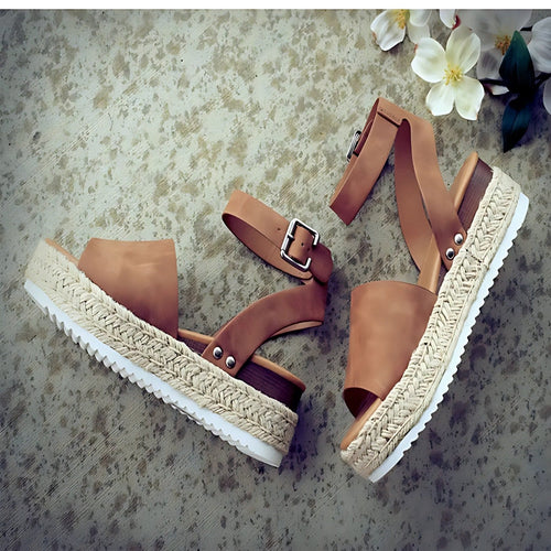 R&B | Sandalen Damen Knöchelriemen Espadrille Schuhe für Den Sommer