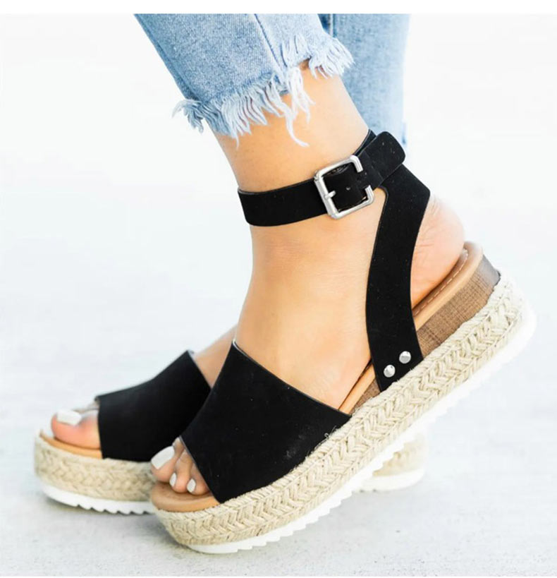 R&B | Sandalen Damen Knöchelriemen Espadrille Schuhe für Den Sommer