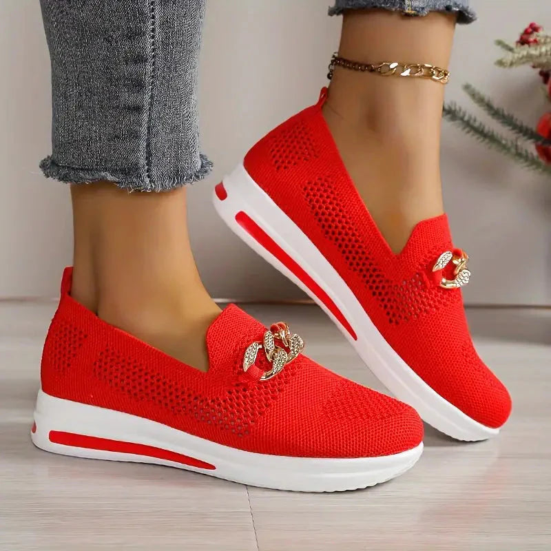 Plattformschuhe - Atmungsaktiv - Slipper - Schuhe zum Gehen - Damenschuhe R&B