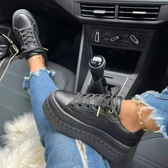 R&B | bequeme Schnürschuhe mit dicker Sohle für Damen
