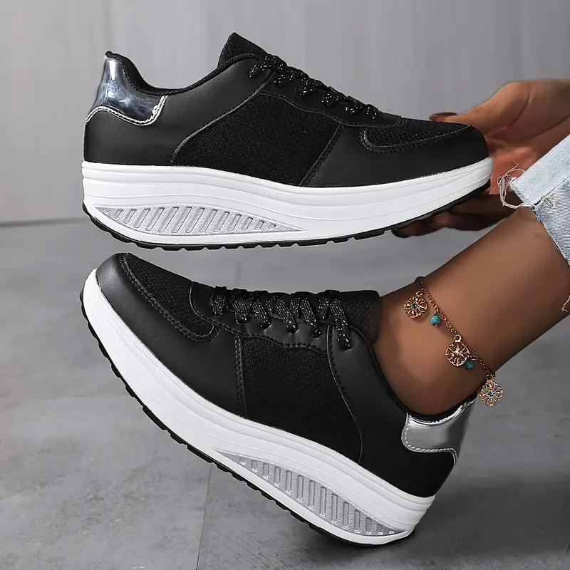 Plattform-Sneaker, Bequem, Schnürschuhe, Damenschuhe, Mesh-Sneaker R&B