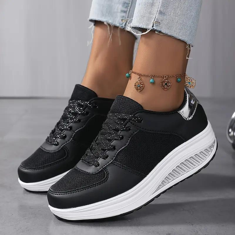Plattform-Sneaker, Bequem, Schnürschuhe, Damenschuhe, Mesh-Sneaker R&B