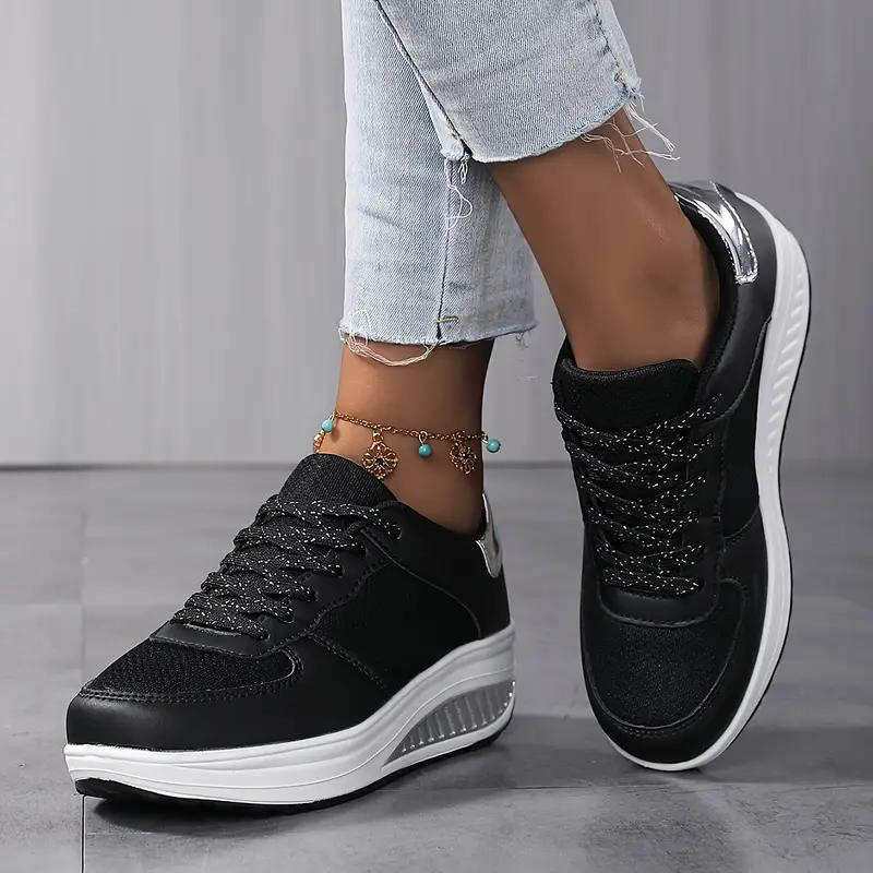 Plattform-Sneaker, Bequem, Schnürschuhe, Damenschuhe, Mesh-Sneaker R&B