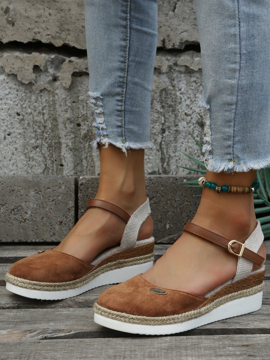 Plattformsandalen | Knöchelriemen | Orthopädisch | Espadrilles | Damensandalen R&B