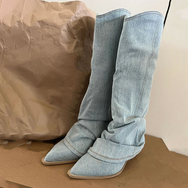 R&B | Stylische Stiefel Aus Denim