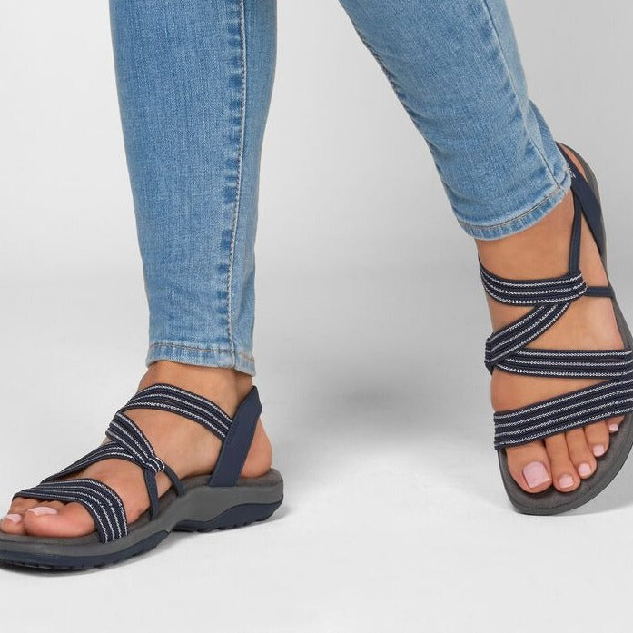 Flache Sommersandalen für Damen, Komfort