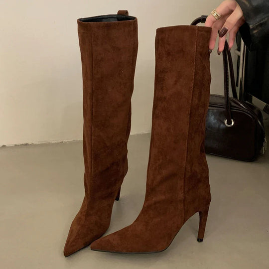 R&B | Spitz zulaufende Kniehohe Stiefel für Damen – Schick & Stilvoll