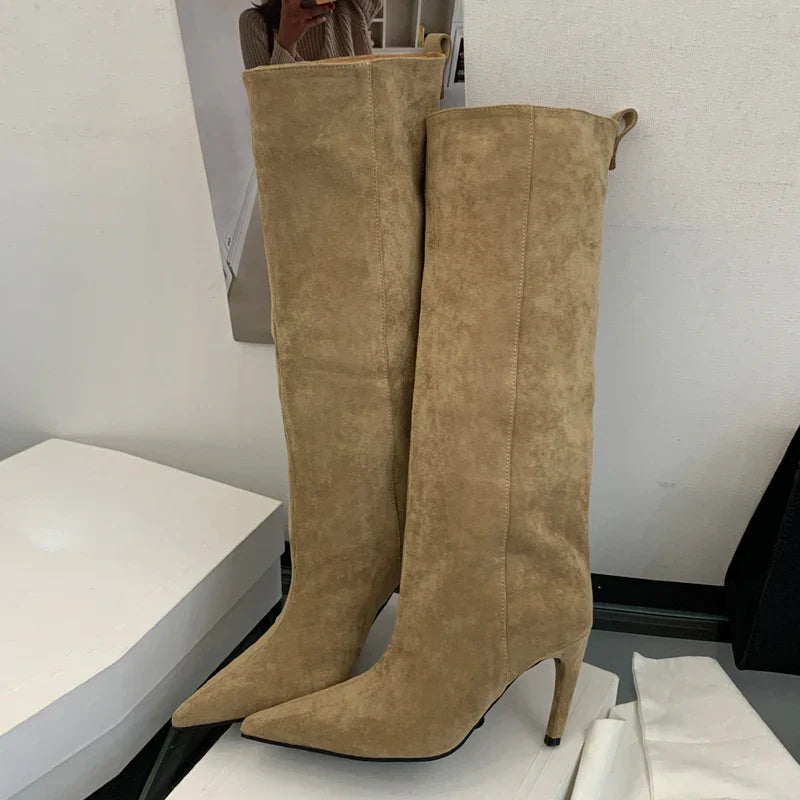 R&B | Spitz zulaufende Kniehohe Stiefel für Damen – Schick & Stilvoll