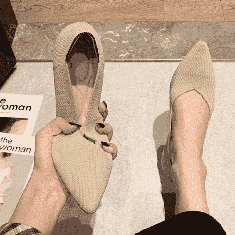 Beige BallerinaKomfortschuhe R&B