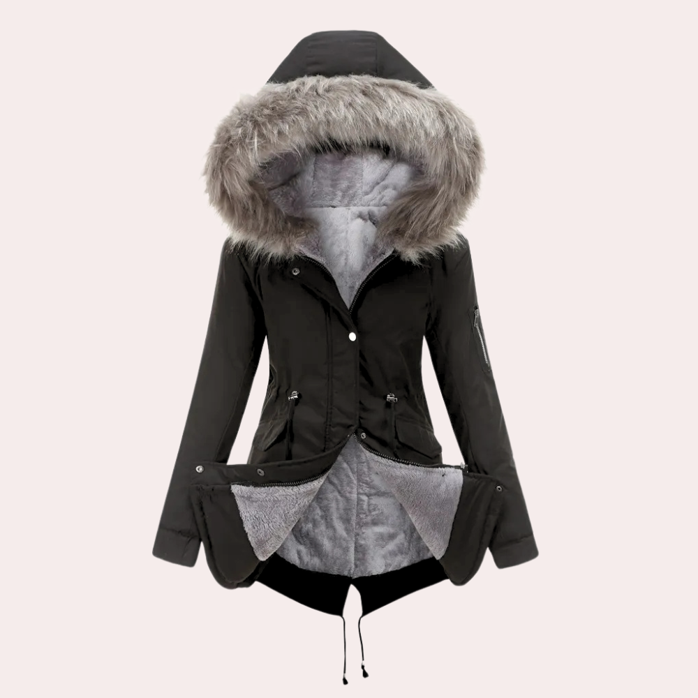 R&B | Winter Parka Jacke mit Kapuze für Damen