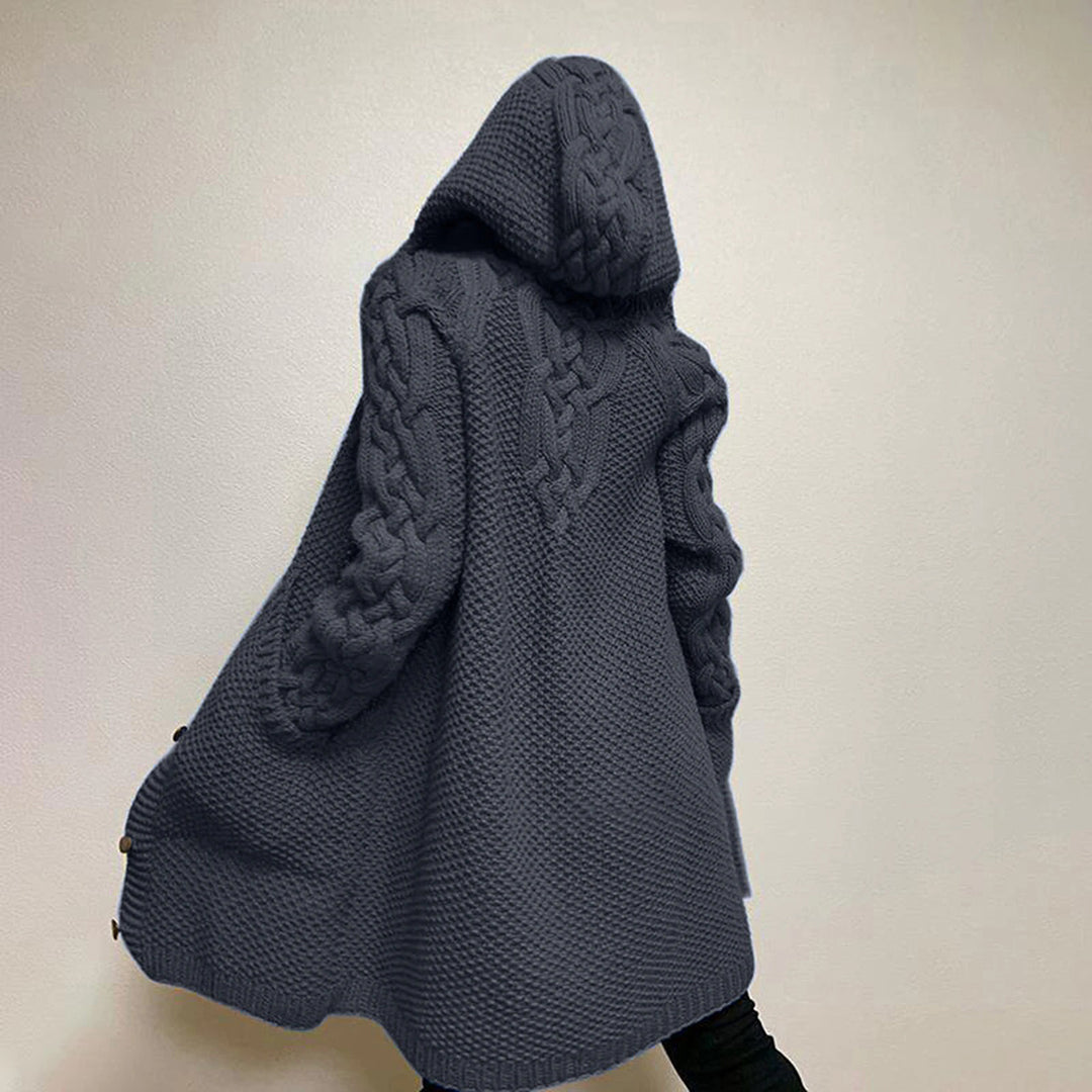 R&B | Strick Cardigan mit Kapuze und Taschen Acryl Komfortabel und Warm