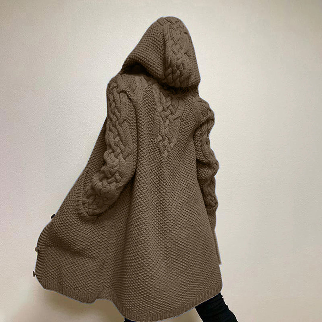R&B | Strick Cardigan mit Kapuze und Taschen Acryl Komfortabel und Warm