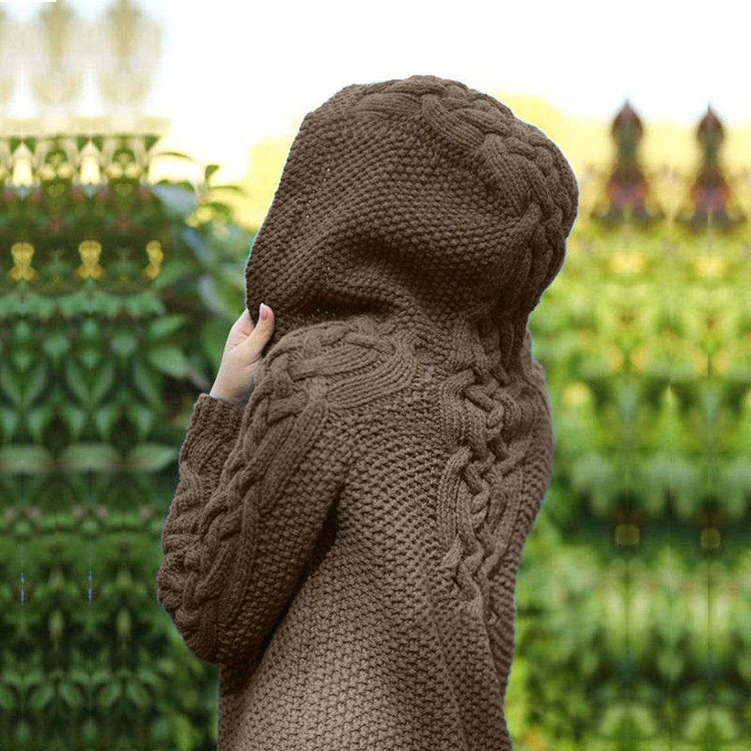 R&B | Strick Cardigan mit Kapuze und Taschen Acryl Komfortabel und Warm