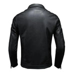 R&B | Herren schwarze Jacke - Trucker-Stil mit umklappbarem Kragen
