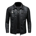 R&B | Herren schwarze Jacke - Trucker-Stil mit umklappbarem Kragen
