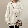 R&B | Strickpullover mit Kabelstrick Baumwolle Überdimensioniert und Trendy