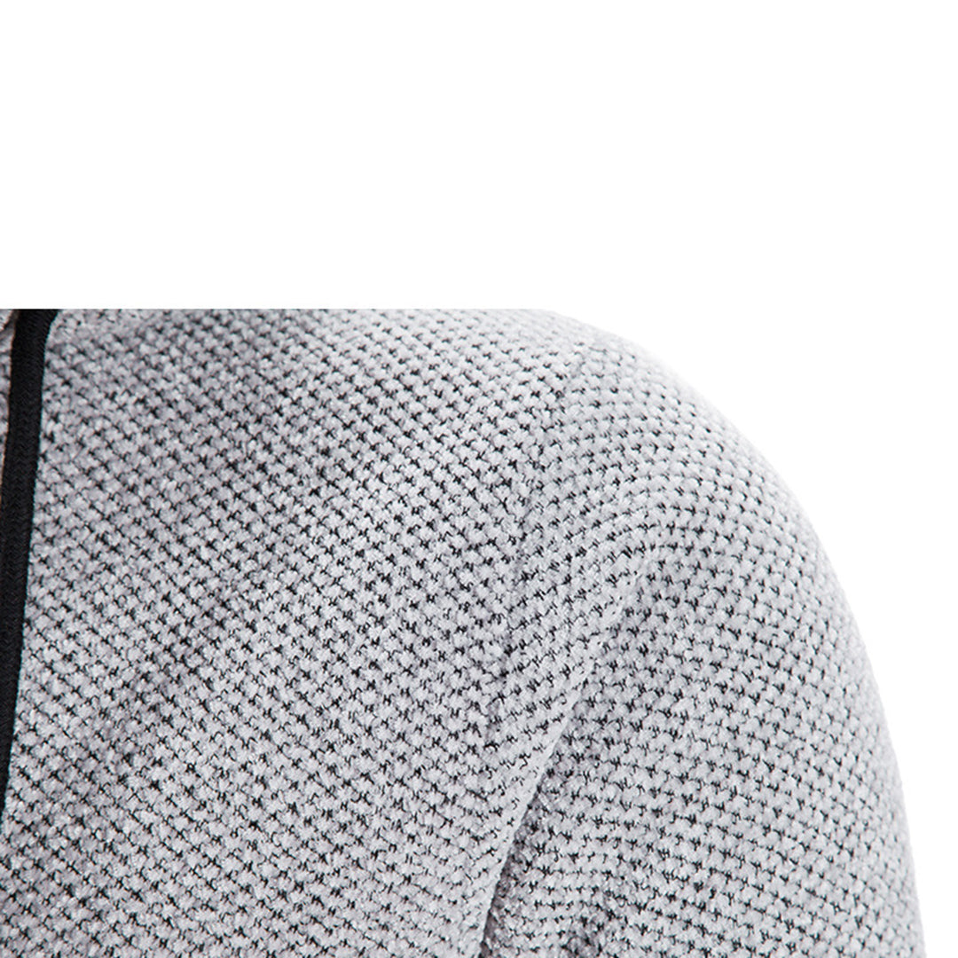 R&B | Jacke Mittellang Reißverschluss mit Kapuze Warm und Bequem