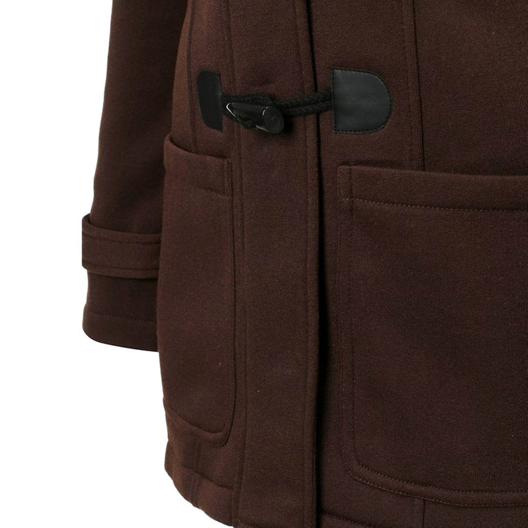 R&B | Woll Toggle Duffle Mantel Kapuzenfuzzy Gefütterter Duffle Mantel
