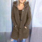 R&B | Strick Cardigan mit Kapuze und Taschen Acryl Komfortabel und Warm