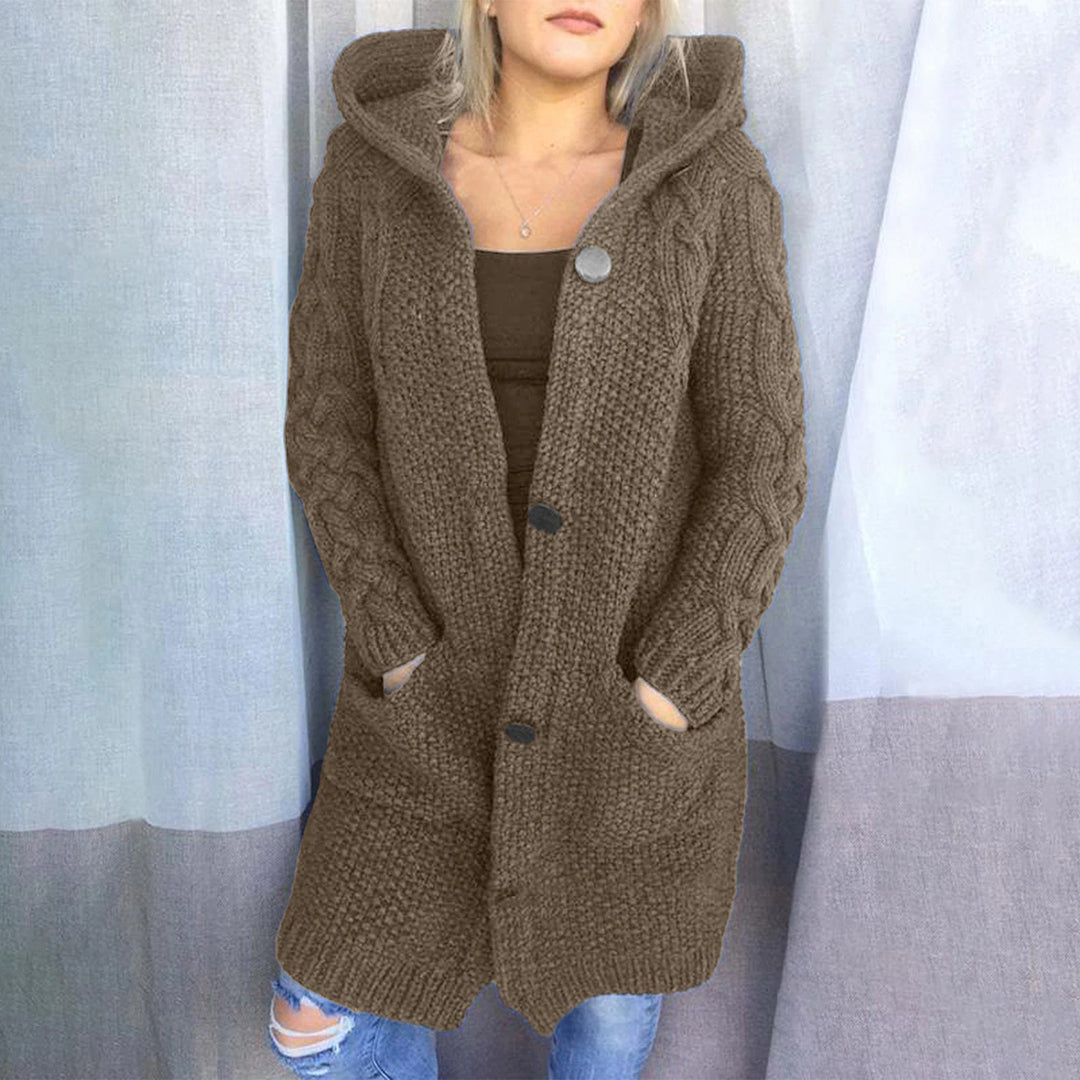 R&B | Strick Cardigan mit Kapuze und Taschen Acryl Komfortabel und Warm