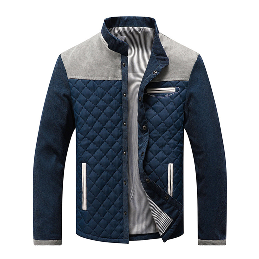 R&B | Herren gesteppte Jacke - Stehkragen & Reißverschluss vorne