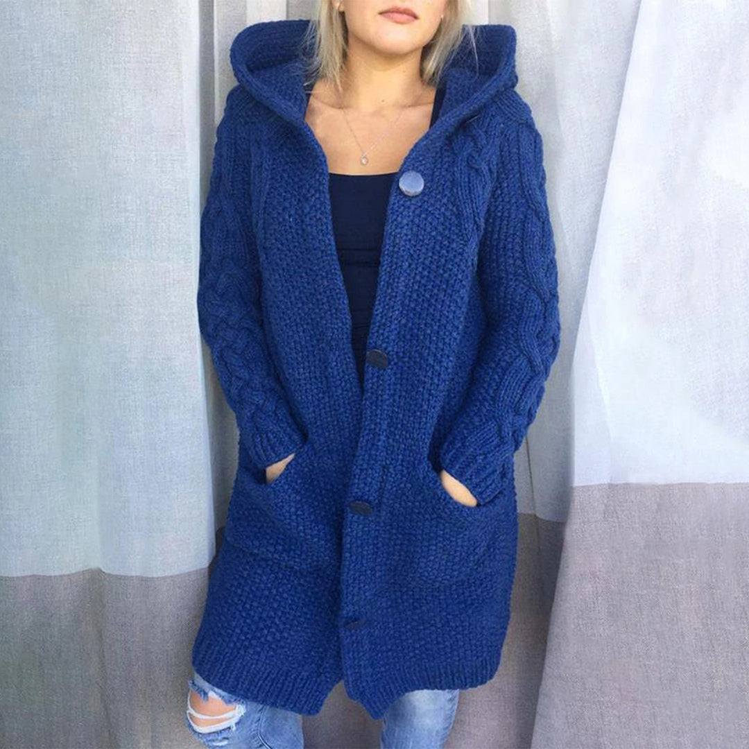 R&B | Strick Cardigan mit Kapuze und Taschen Acryl Komfortabel und Warm