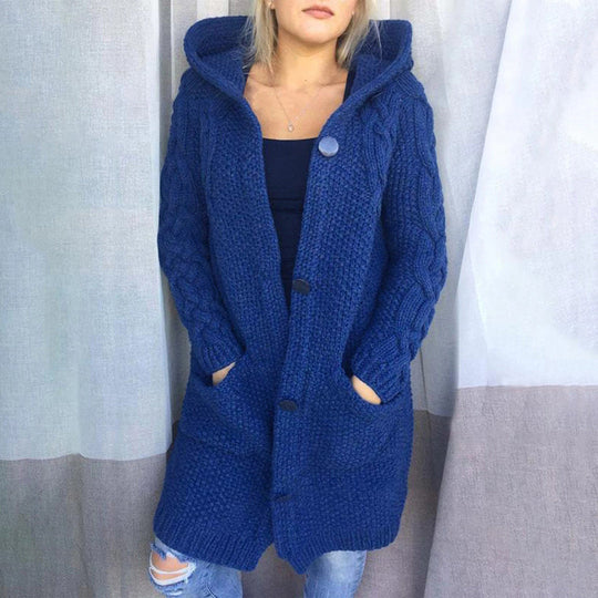 R&B | Strick Cardigan mit Kapuze und Taschen Acryl Komfortabel und Warm