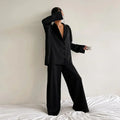 R&B | Satin PyjamA-Satz mit Weitem Hose