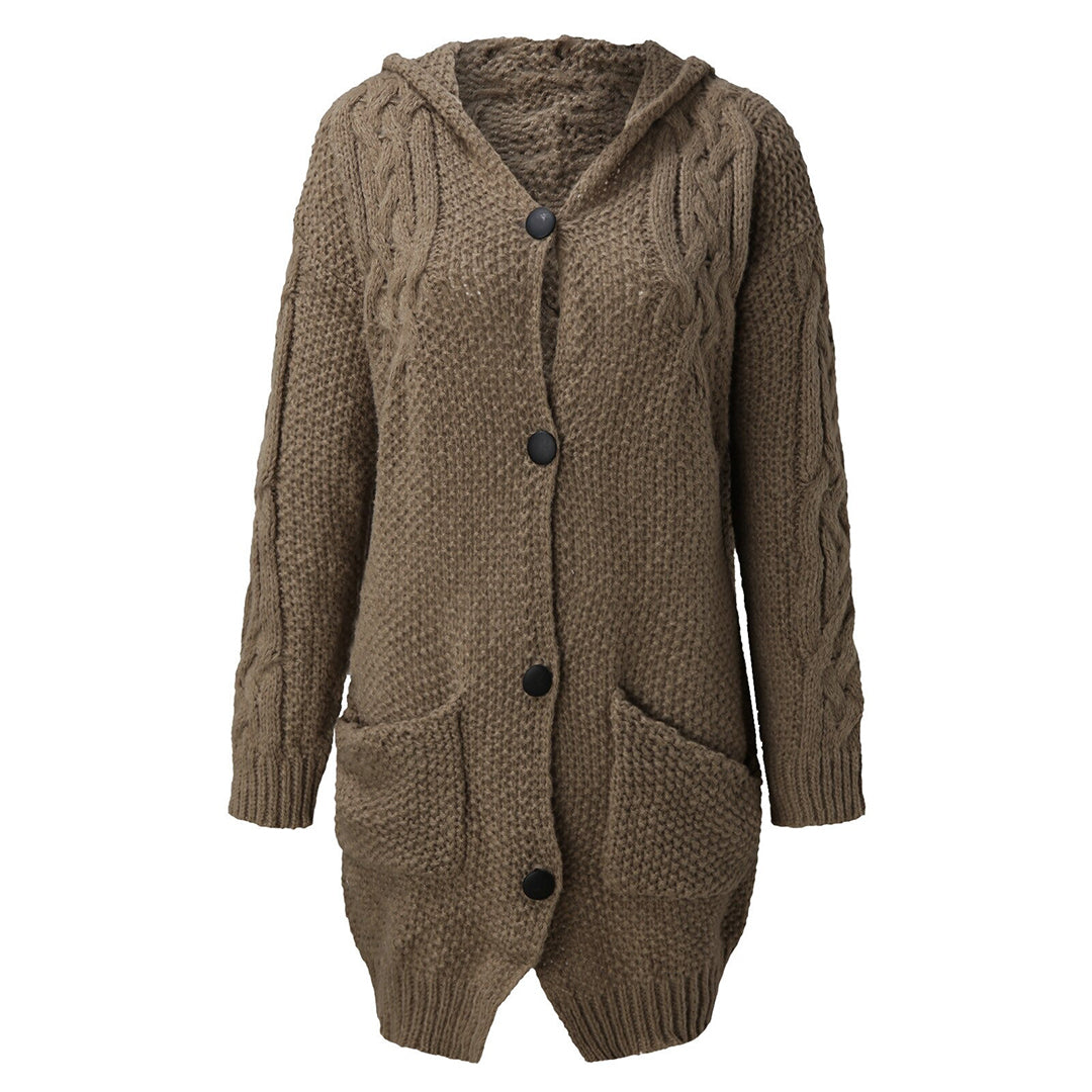 R&B | Strick Cardigan mit Kapuze und Taschen Acryl Komfortabel und Warm