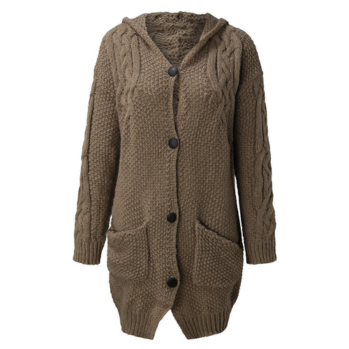 R&B | Strick Cardigan mit Kapuze und Taschen Acryl Komfortabel und Warm