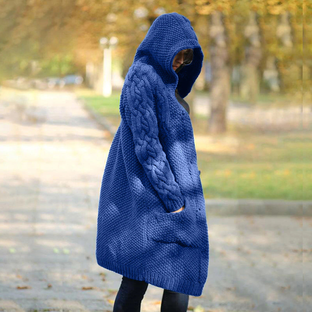 R&B | Strick Cardigan mit Kapuze und Taschen Acryl Komfortabel und Warm